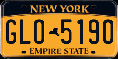 NY license plate GLO5190