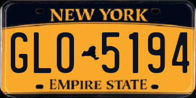 NY license plate GLO5194
