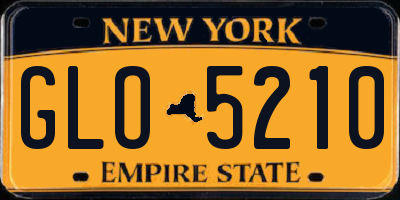 NY license plate GLO5210