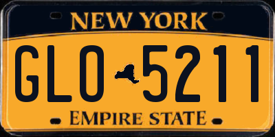 NY license plate GLO5211