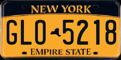 NY license plate GLO5218