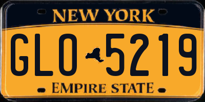 NY license plate GLO5219