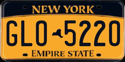 NY license plate GLO5220