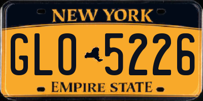 NY license plate GLO5226