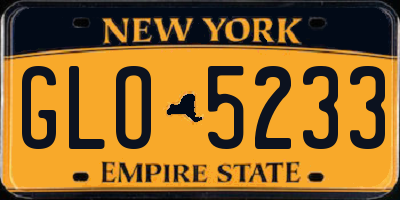 NY license plate GLO5233
