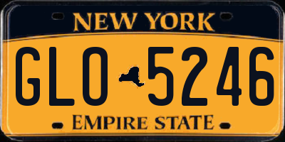 NY license plate GLO5246