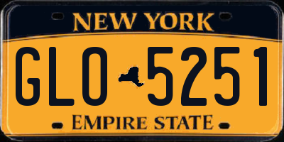 NY license plate GLO5251