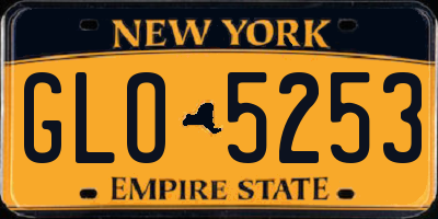 NY license plate GLO5253