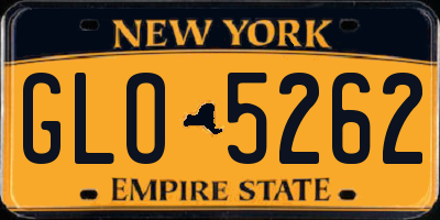 NY license plate GLO5262
