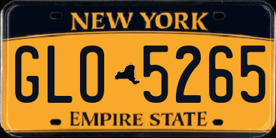 NY license plate GLO5265