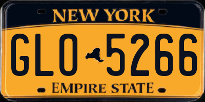 NY license plate GLO5266