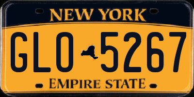 NY license plate GLO5267