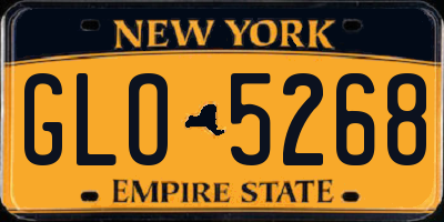 NY license plate GLO5268