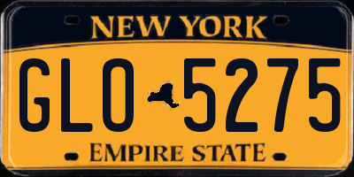 NY license plate GLO5275