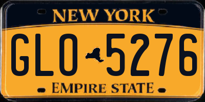 NY license plate GLO5276