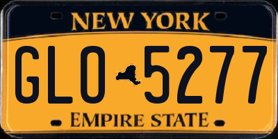 NY license plate GLO5277