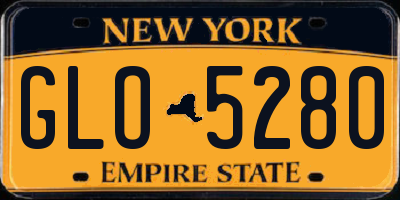 NY license plate GLO5280
