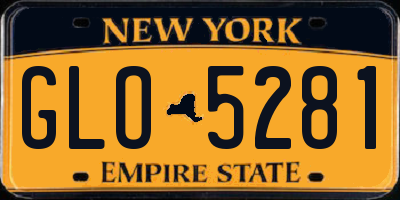 NY license plate GLO5281
