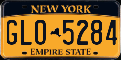NY license plate GLO5284