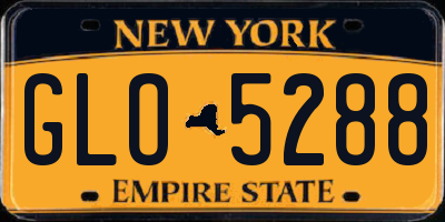 NY license plate GLO5288