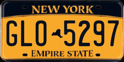 NY license plate GLO5297