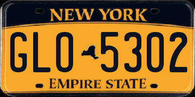 NY license plate GLO5302