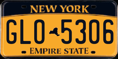 NY license plate GLO5306