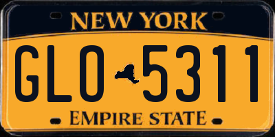 NY license plate GLO5311