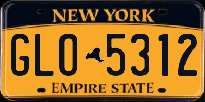 NY license plate GLO5312