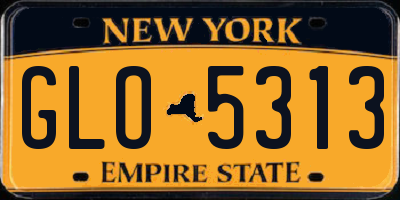 NY license plate GLO5313