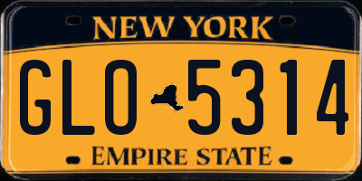 NY license plate GLO5314