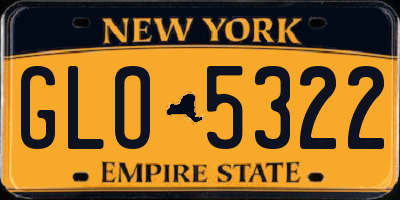 NY license plate GLO5322