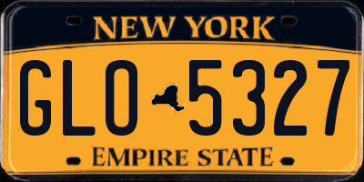 NY license plate GLO5327