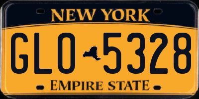 NY license plate GLO5328