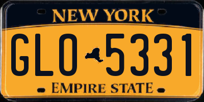 NY license plate GLO5331