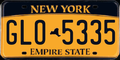 NY license plate GLO5335