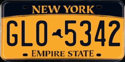 NY license plate GLO5342