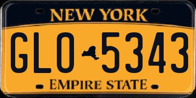 NY license plate GLO5343