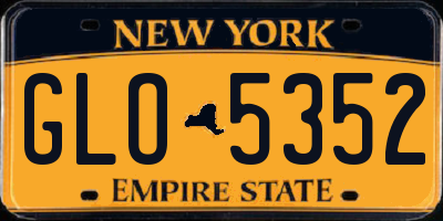 NY license plate GLO5352
