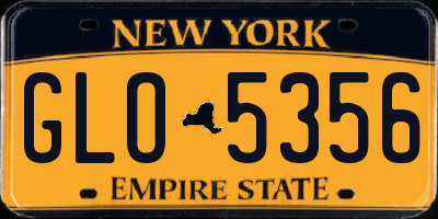 NY license plate GLO5356