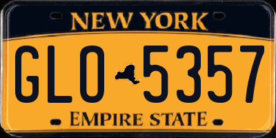 NY license plate GLO5357