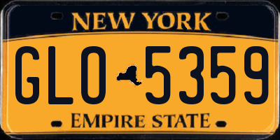 NY license plate GLO5359