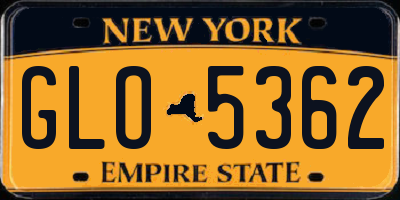 NY license plate GLO5362