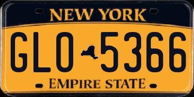NY license plate GLO5366
