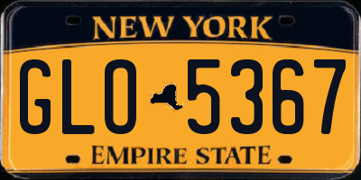 NY license plate GLO5367
