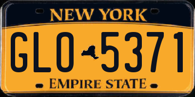 NY license plate GLO5371