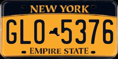 NY license plate GLO5376