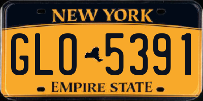 NY license plate GLO5391