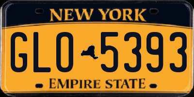 NY license plate GLO5393