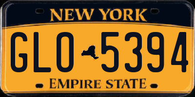 NY license plate GLO5394